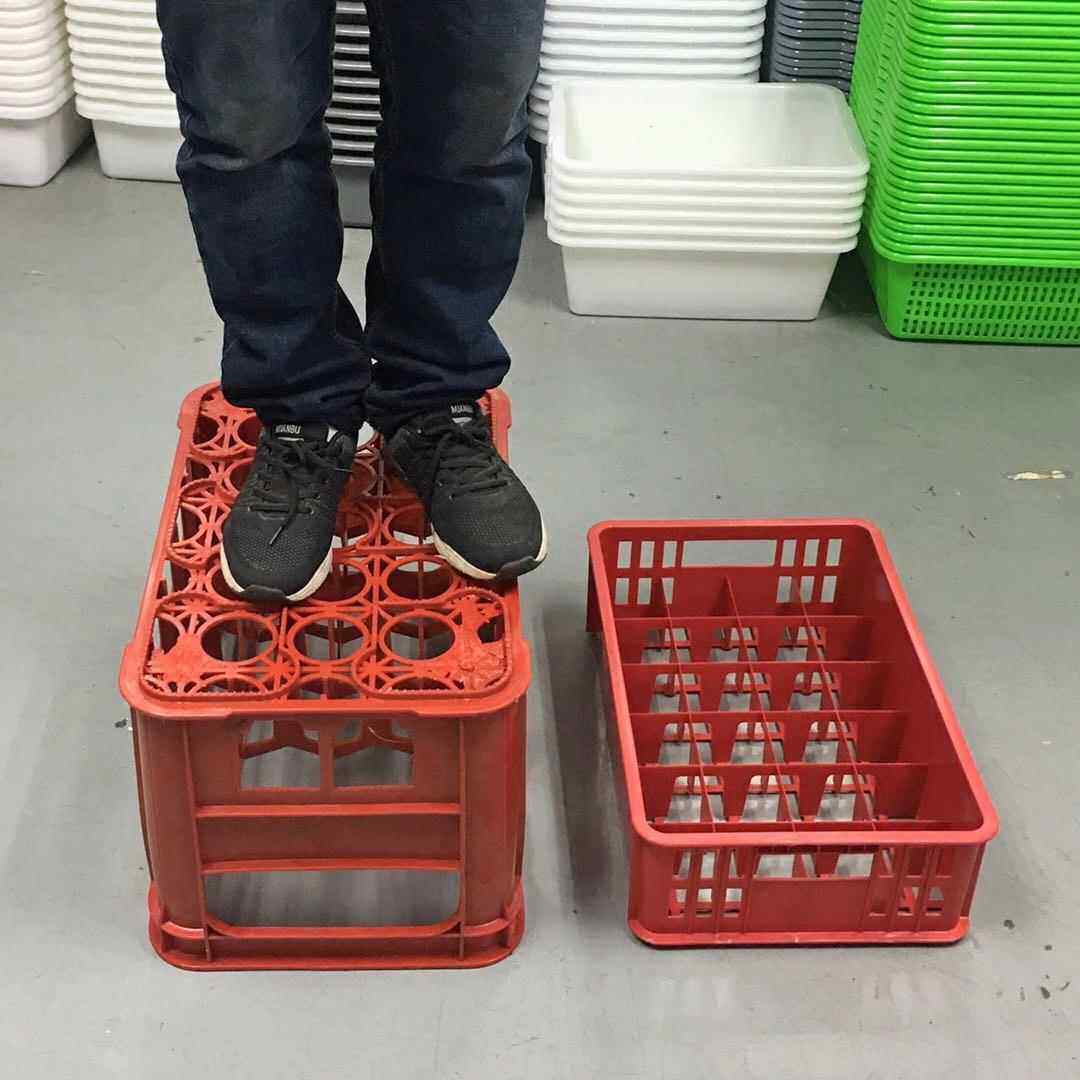 加厚24格红色杯箱啤酒筐塑料杯筐红酒餐具收纳框餐厅牛奶瓶周转筐