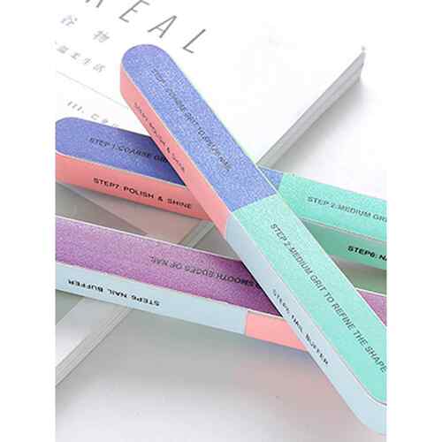指甲锉打磨砂条六面抛光锉美甲工具指甲锉条双面磨指甲器