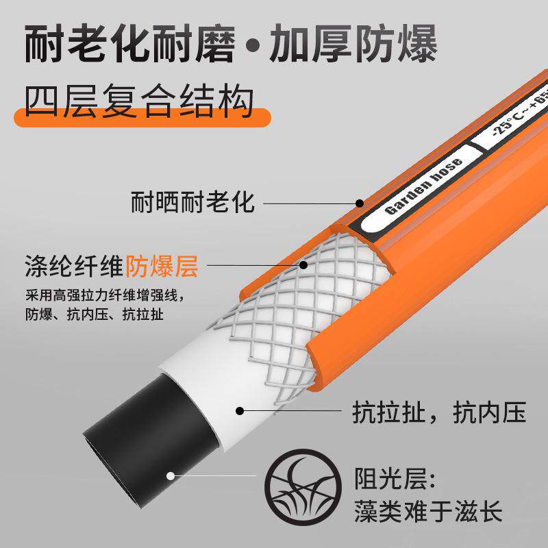 高压防爆无味洗车水管橡塑软水管 园艺家用花园管PVC管耐低温25℃