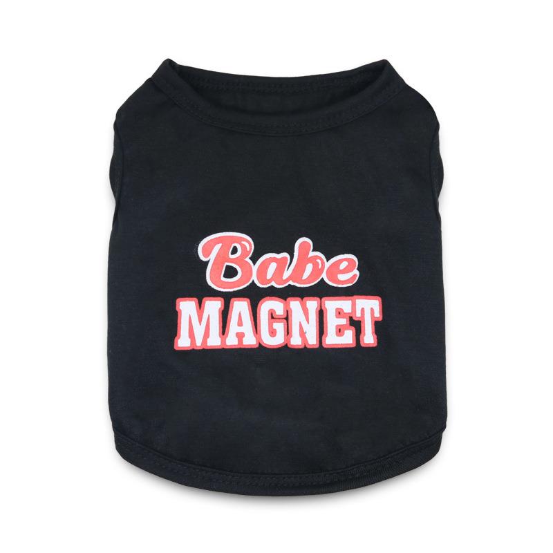 宠物用品狗狗猫咪服饰灰印宝贝磁铁棉汗布小型幼犬泰迪春秋款