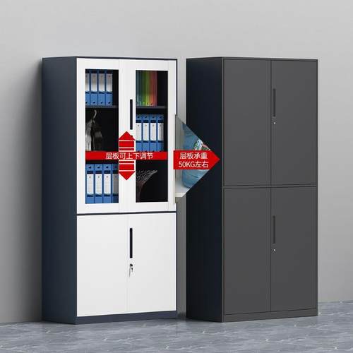 文件柜资料储sh-dgz柜办公室档案铁皮柜财玻璃书柜务凭证柜带锁物
