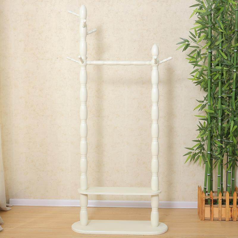 高档家盛连室衣帽架落地挂衣架实木客厅卧衣架用现代简约挂组装衣