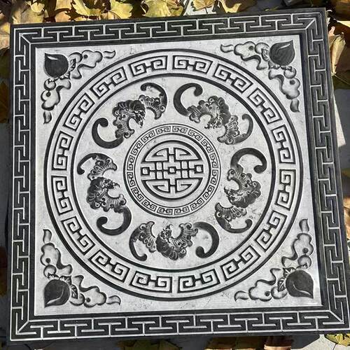 祥云地雕石材厂家天然青石浮雕地雕过门石福字地雕石雕