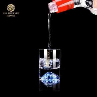 高档酒具带刻度可批发 家用饭店100ml加厚一两二两金山白酒杯套装