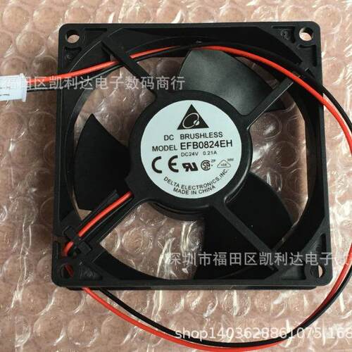 原装台达EFB0824EH 8025 8CM 24V 0.21A 三叶双滚珠变频器风扇