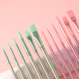 水粉数字油画专用勾线涂色画笔尼龙diy填充涂色填美术生画笔套装