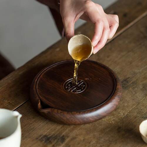 黑檀木壶储承干泡茶盘茶承茶托小号创意水茶式隔热XY-HC001垫具道