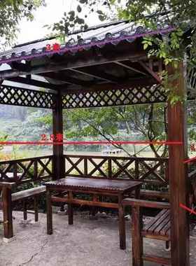 凉亭户外防腐木庭院实木简易小亭子葡萄架爬藤架花架室外花园凉亭