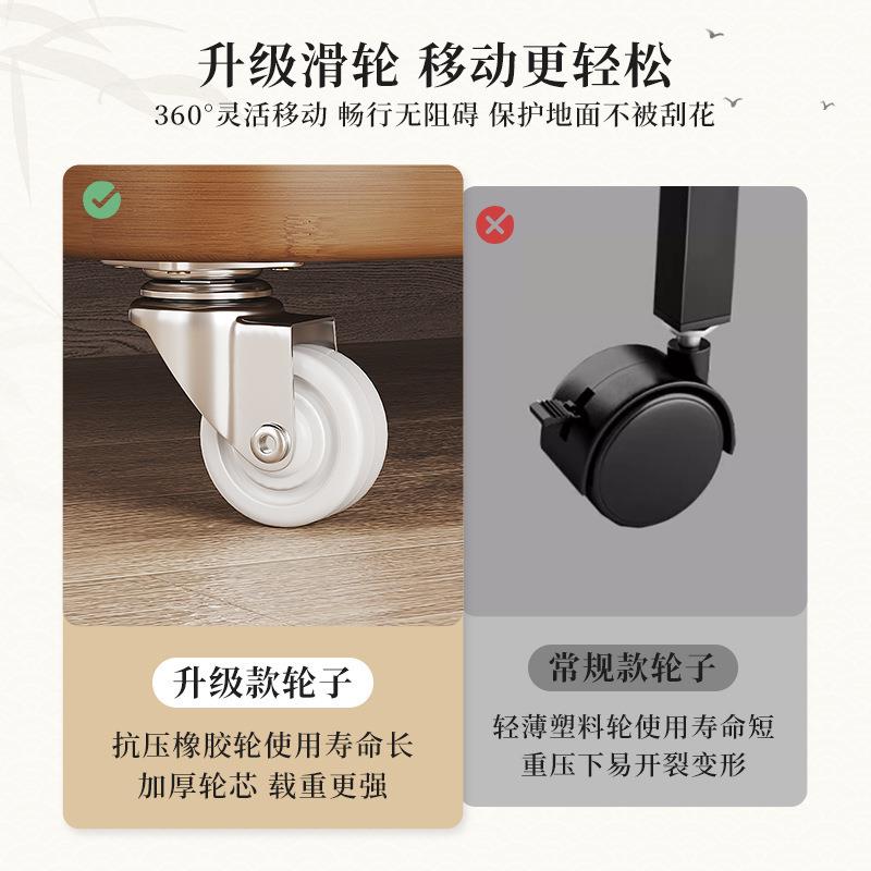 -可移动DYC圆形茶桌台小型阳小茶台客茶家用厅茶几泡茶台沙发边柜