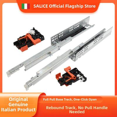 Salice意大利全拉底滑动三段抽屉底柜反弹轨道A6557