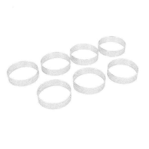 5 Pcs Circular Porous Tart Ring Bottom Tower Pie Cake Mould