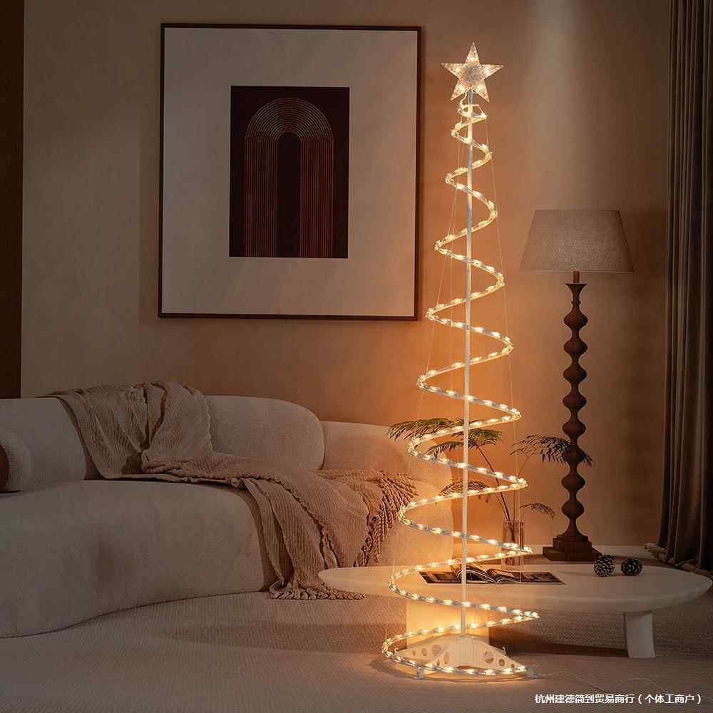 户外圣诞树诞灯灯串彩灯树灯围发光圣树圣诞树氛灯VDL太阳能灯串