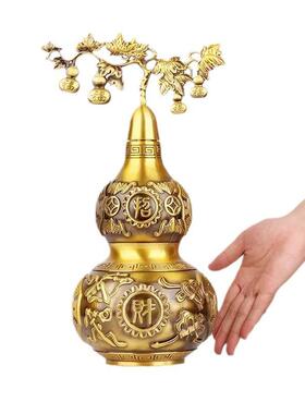 黄铜八见详情仙葫芦宝招米进八卦口开葫芦玄居家福葫芦乔迁摆件厂