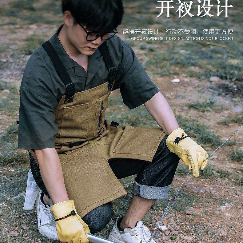 户外牛仔帆布工作服围裙画师园艺割草机/草坪机