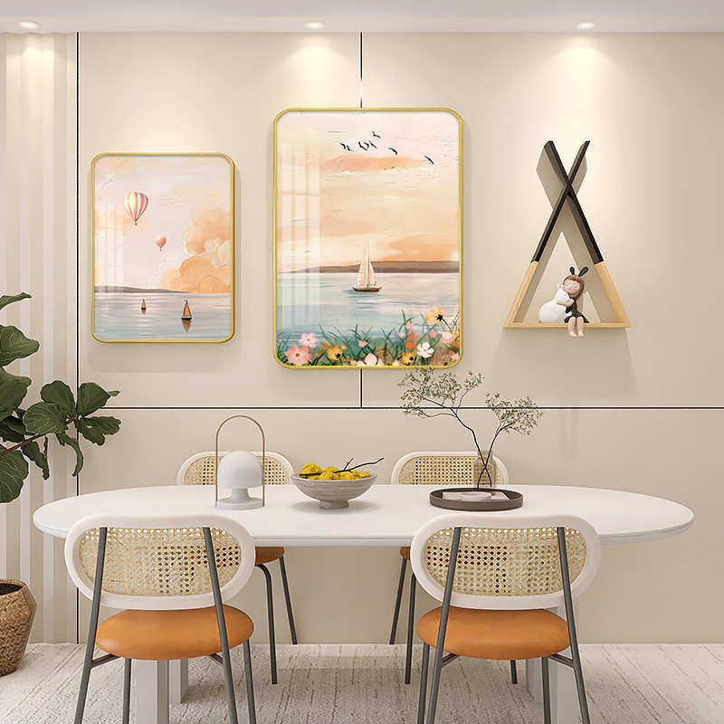 现代客餐厅装饰画北欧风厨房餐桌背景墙暖居花卉壁画饭厅人物轻奢,家居饰品,现代装饰画,淘宝优惠券,粉丝福利购,淘宝优惠卷