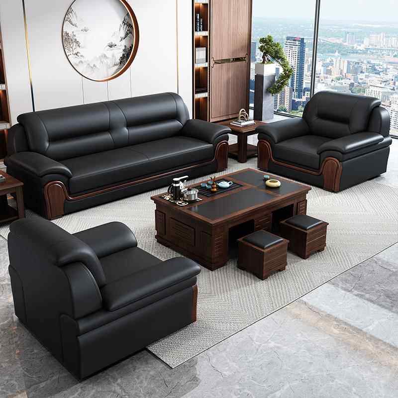 办公室沙发商务中式会议大厅客厅酒店贵宾接待室洽谈真皮茶几组合,商业/办公家具,沙发,淘宝优惠券,粉丝福利购,淘宝优惠卷