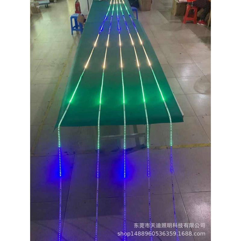 流星灯带12V货车led改造长条跑马灯流星雨灯门头冰蓝追光流水灯条