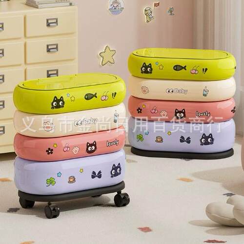 Dopamine-inspired large capacity wheeled trash bin, perfect
