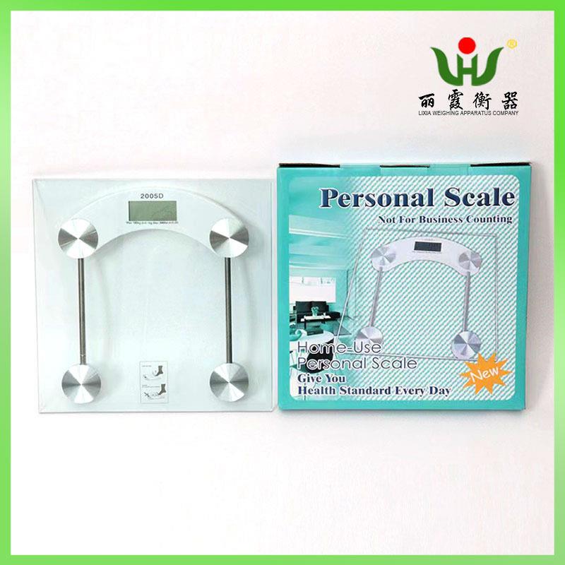 新款直销外贸跨境电子秤人体重秤圆/方形透明钢化玻璃体质秤03A体