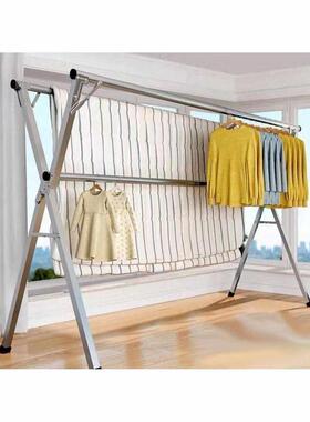 Stainless steel clothes hanger folding clothes drying rack