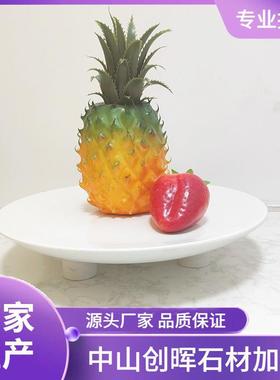 轻天然大理石家意居软装装VDJ饰桌托盘客厅茶几样板间奢茶几面创