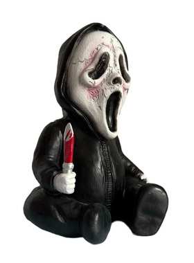 新款惊声尖叫万圣节装饰摆件骷髅人偶小摆件家居庭院装饰品工艺品