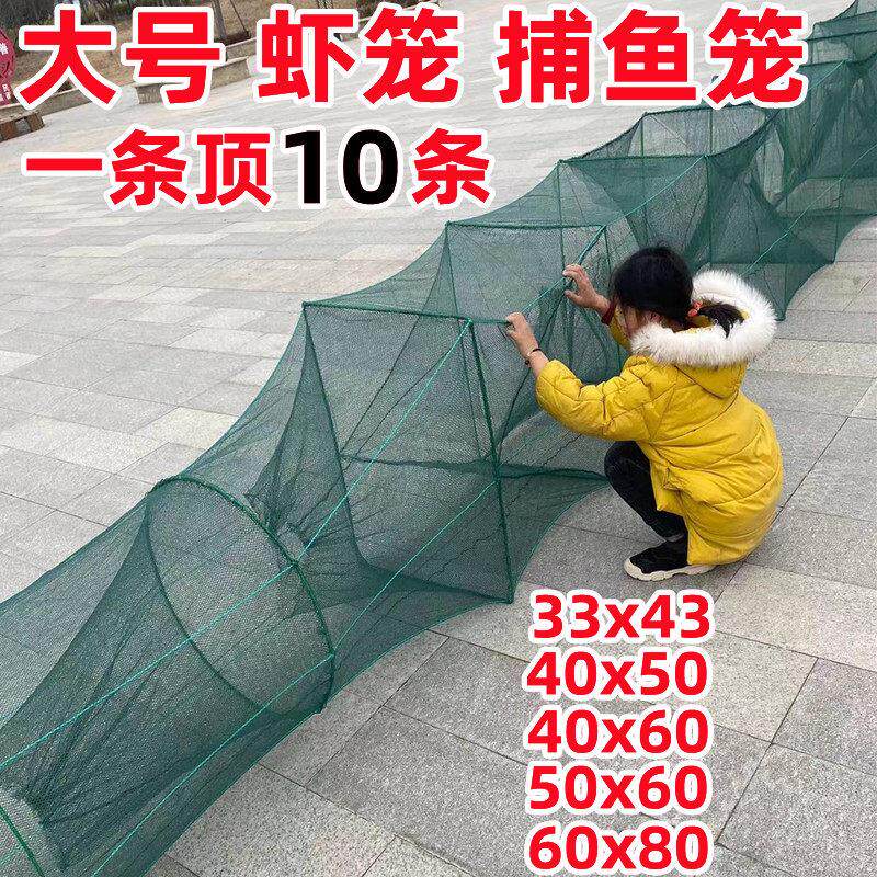 大框虾笼渔网专用加厚捕鱼网鱼笼龙虾网笼黄鳝笼捕虾网笼地网鱼网