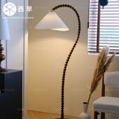 侘寂风覆古包豪斯书房白蜡木实木落地灯 法式 西早 中古氛围落地灯