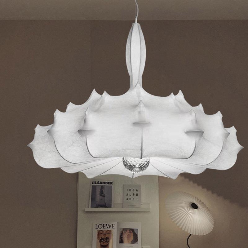 客厅吊灯意大利设计师云朵蚕丝茶室现代简约餐厅