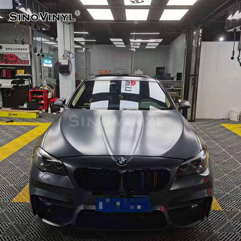 卡莱克超哑重金属碳灰全车改色膜哑光金属灰电光武士黑车身贴膜