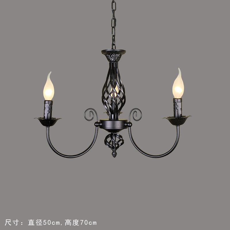 蜡烛吊灯美式简约复古餐灯具吊厂家直S116销简欧家用厅卧室创灯意