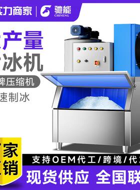驰能制冰机片冰机大型鳞片制冰机商用海鲜超市火锅自助餐店冰片机
