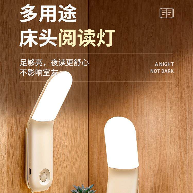 小夜灯充电卧室床头看书学生宿舍床上用小灯护眼阅读学习寝室台灯