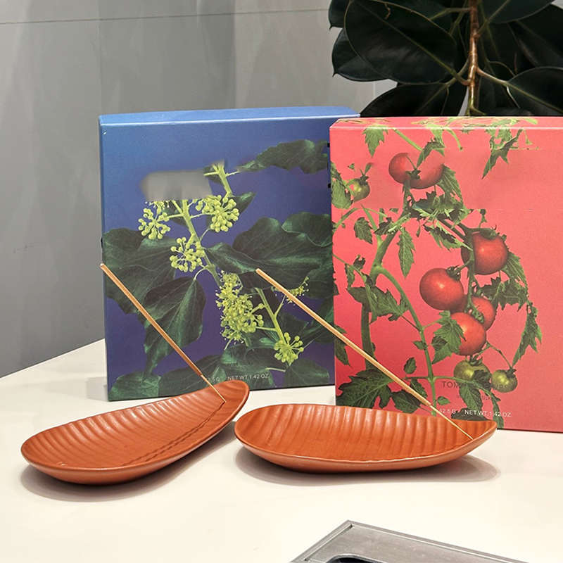 番茄叶常春藤香薰线香中式焚香托盘礼盒套装小众节日高级感礼物