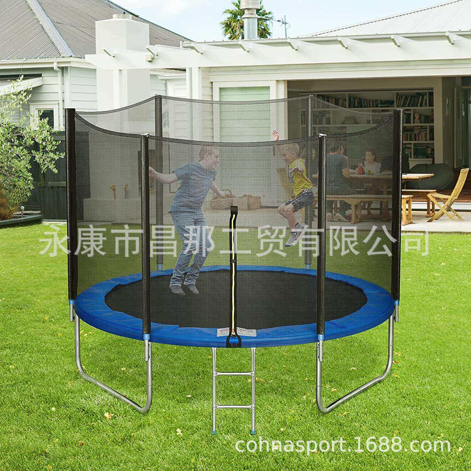 12英寸户外蹦蹦床儿童弹跳床10FT带护网幼儿园室外大蹦床护网安全