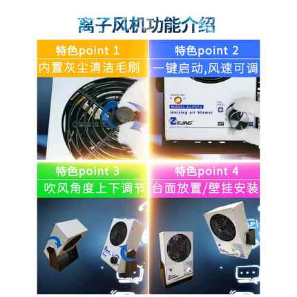 泽井离子风机除静电ZJ-PCFJ工业静电消除器微小型台式负离子风扇