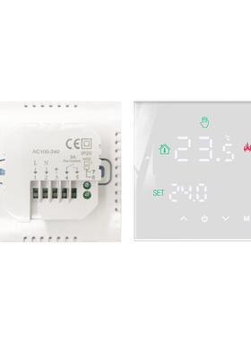 智能温度调节器电采暖触摸屏双温双控温控器开关M3H