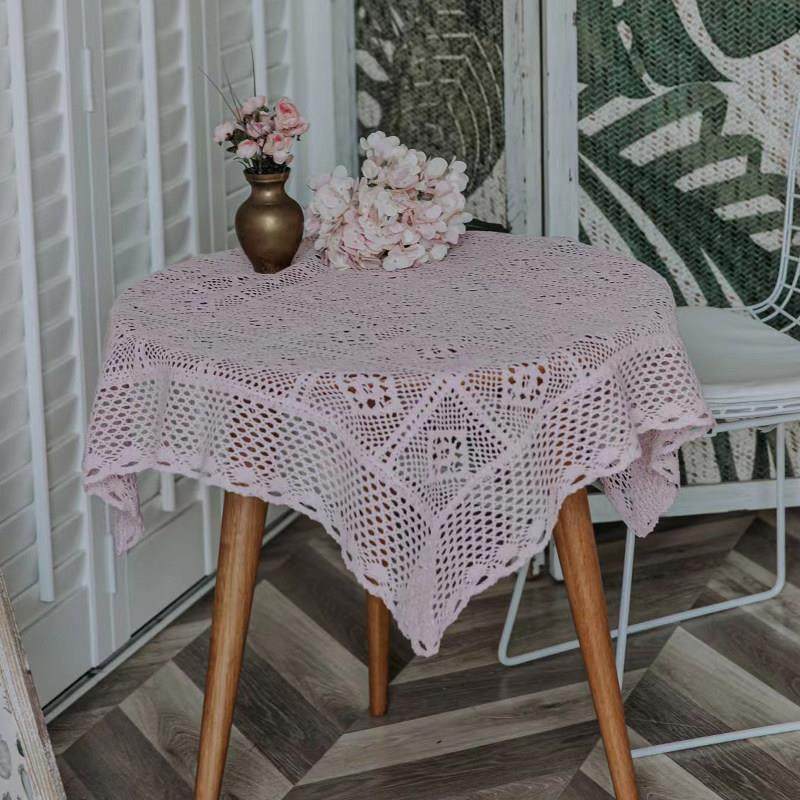 森系田园风彷钩针镂空长方形圆形餐桌桌布茶几床头柜斗柜沙发盖巾,居家布艺,桌布,淘宝优惠券,粉丝福利购,淘宝优惠卷