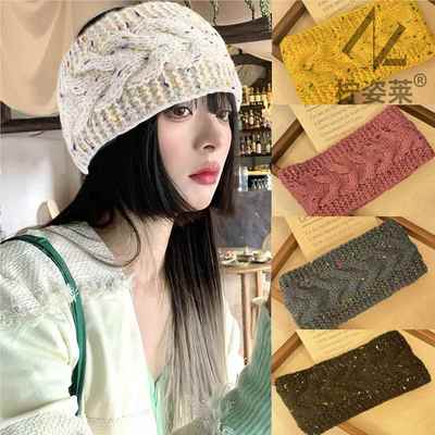 超宽发带防风抹额睡觉秋冬新