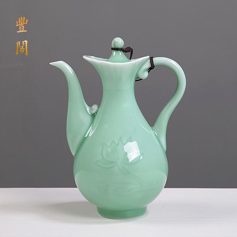 景德镇小酒壶古风陶瓷1斤装酒的空酒瓶子中式家用仿古白酒分酒器