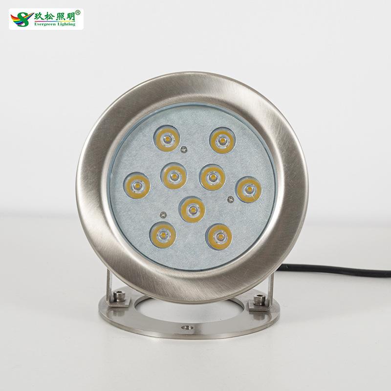厂家直供户外防水led水底灯9W低功耗不锈钢水池喷泉灯led水底灯