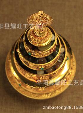 堂供品 三寸十七堆供扎 四加行4铜合金4CMZP曼 盘曼茶罗带托