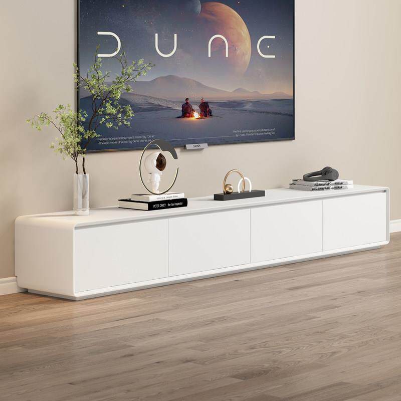 2025新款客厅电视柜茶几组合实木极简地柜白色落地奶油风电视机柜