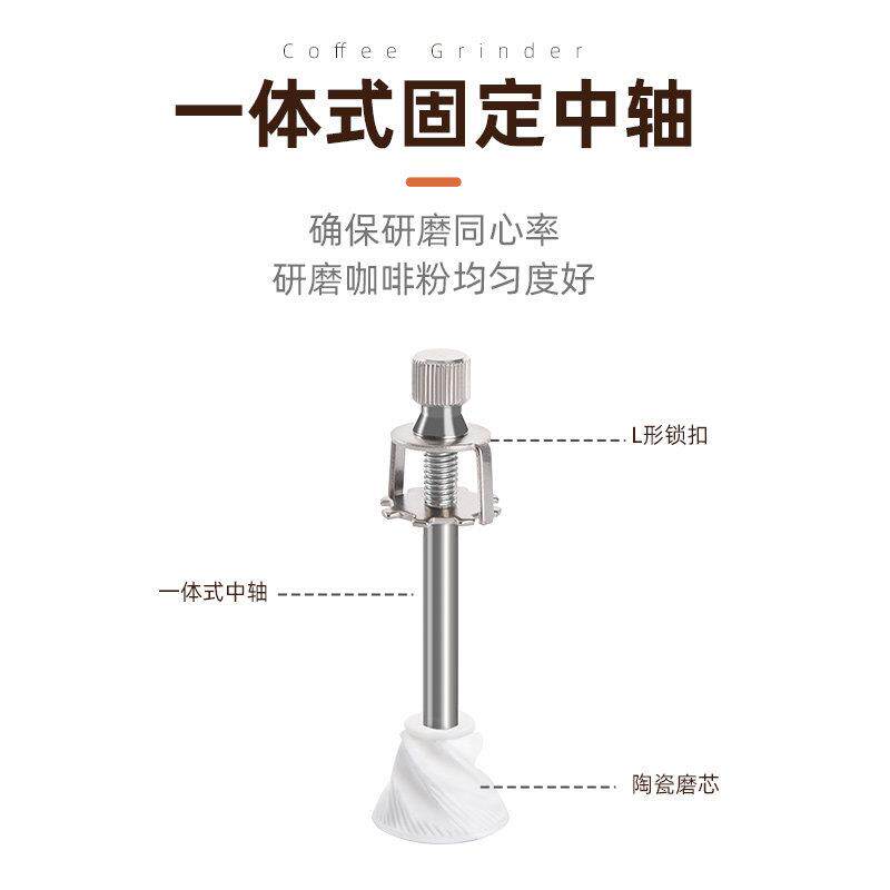 咖动啡豆研器TBP80-1磨小机手磨咖啡机家用具型手研磨器手摇磨豆