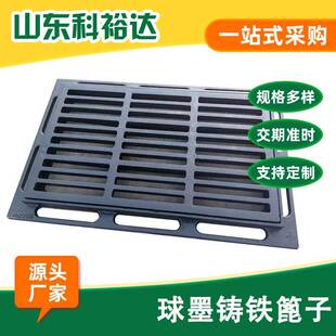 750铸铁连体套篦雨水下水口排水沟盖板球墨铸铁雨水篦子 450