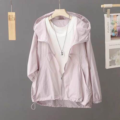 Hooded sun protection jacket, outdoor UV breathable top,