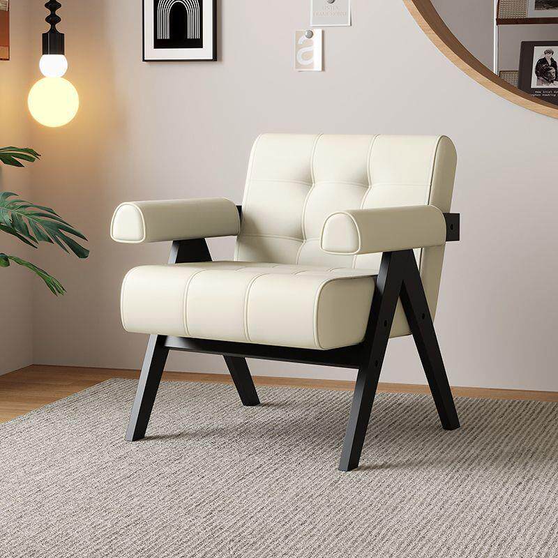 单人沙发椅洽谈桌椅组合北欧现代轻奢客厅阳台咖啡厅接待实木休闲