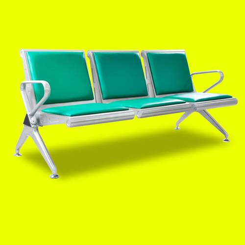 加厚高背机场椅车站银行绿色联排椅休息椅医院候诊输液椅长椅