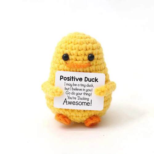 Cute Handwoven Positive Energy Duck Ornaments Handmade Croch
