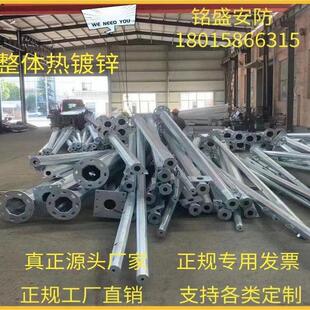 社区监控立杆不锈钢3米4米5米6米8米道路八角棱形卡口摄像机立柱